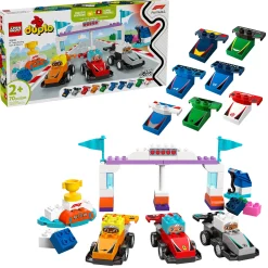 Kids LEGO® Assembly & Construction>DUPLO® Town F1® Team Race Cars & Drivers