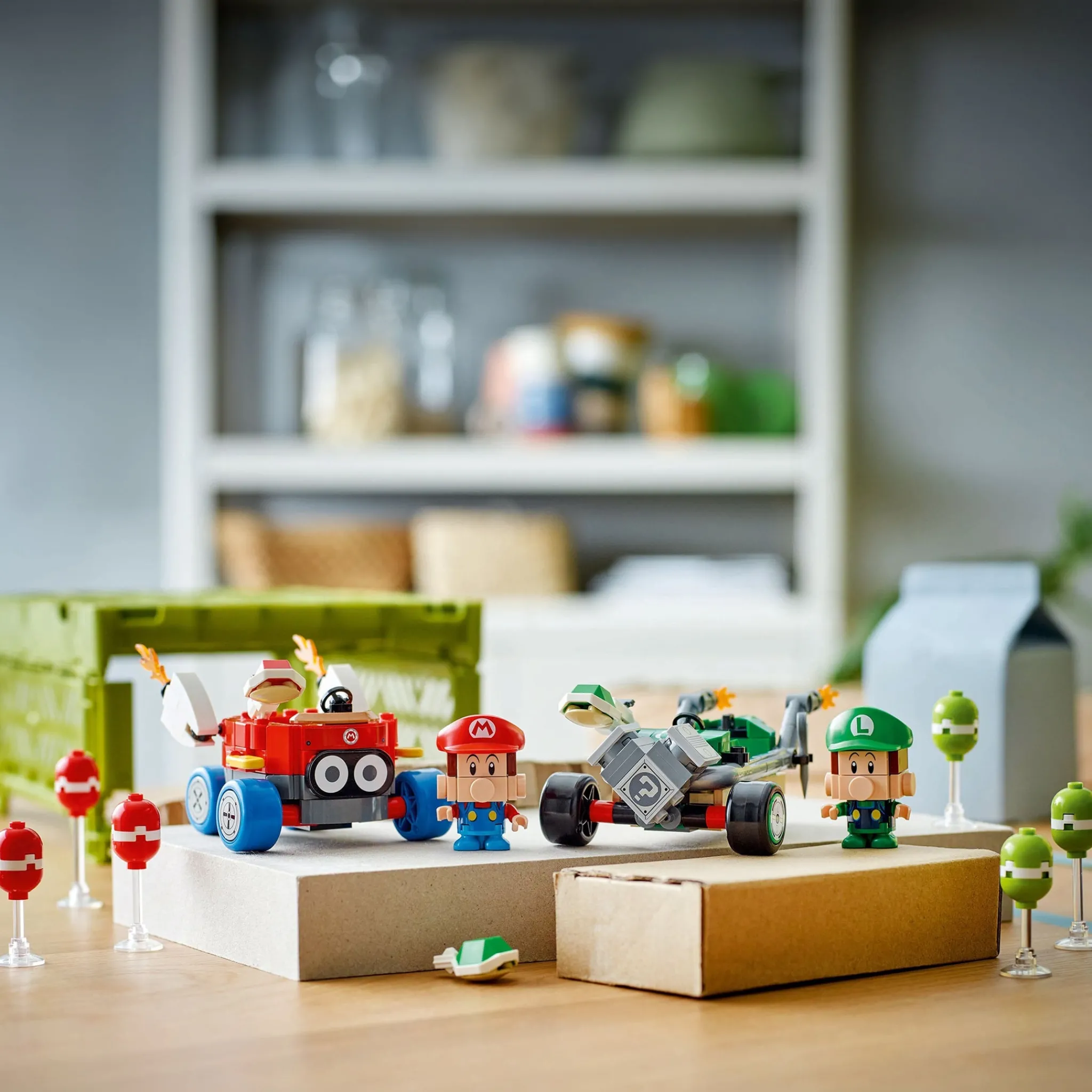 Kids LEGO® Assembly & Construction>Super Mario™: Mario Kart™ – Baby Mario vs. Baby Luigi