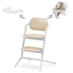 Cybex High Chairs & Booster Seats|High Chairs & Booster Seats>LEMO 2 High Chair 3-in-1 - Sand White