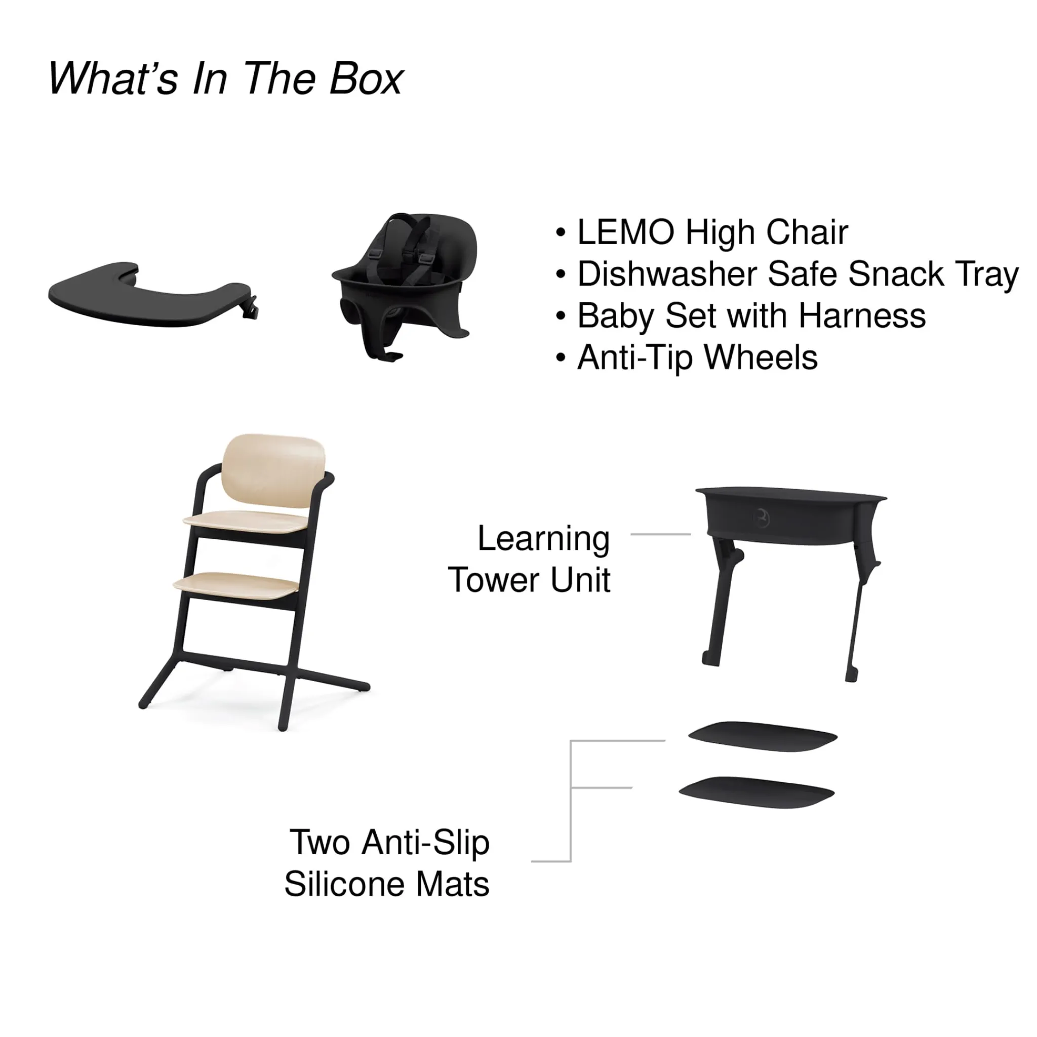 Cybex High Chairs & Booster Seats|High Chairs & Booster Seats>Lemo 3-in-1 High Chair + Training Tower Set