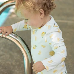 Petit Lem Lemons Uv Long Sleeve Swimsuit 0-24m