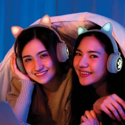 Kids Kid Jouets Motorized & Electronic>Lexibook - 2 in 1 Bluetooth® and Wired Headphones with lights - Cat Ear