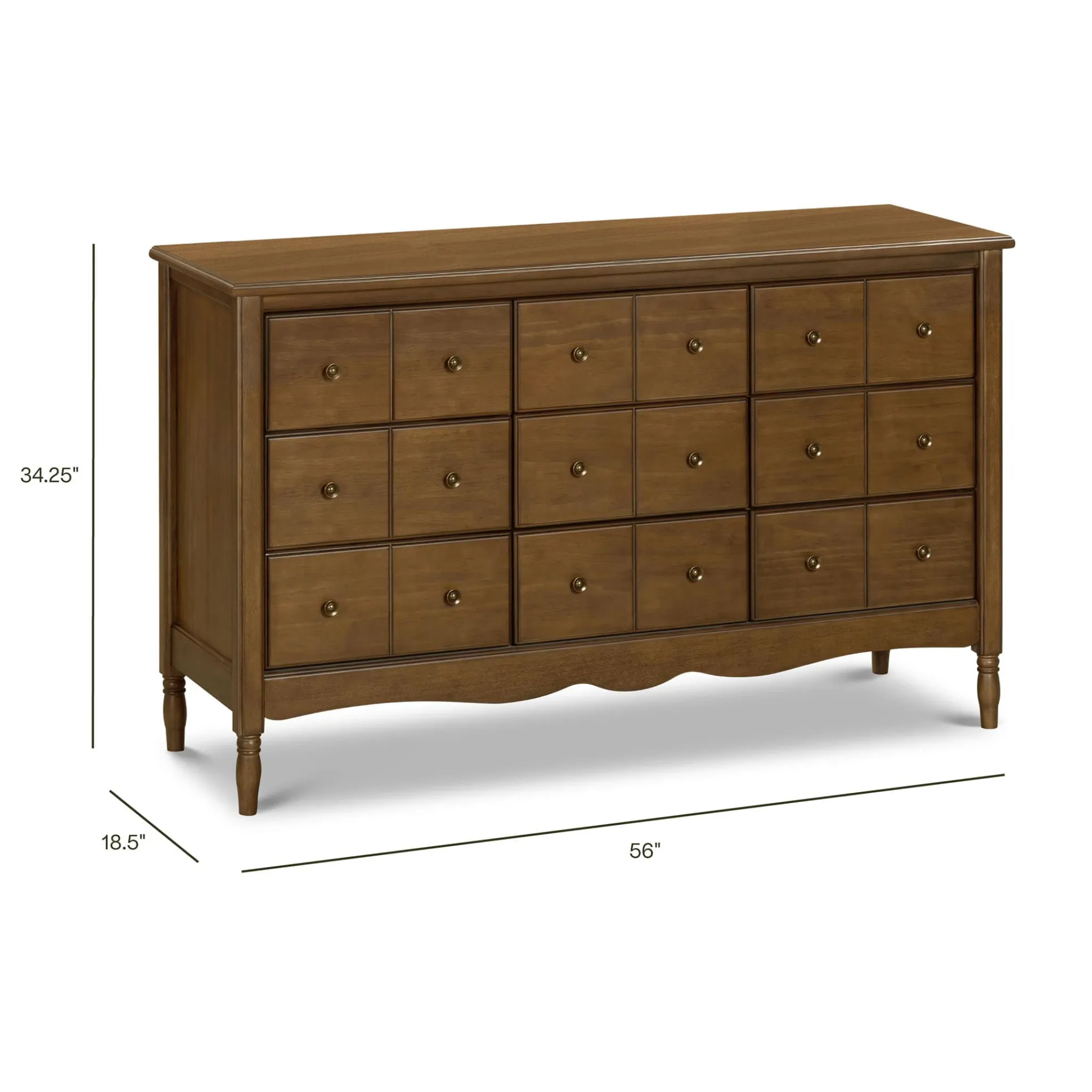 Namesake Storage Furniture>Liberty 9 Drawers Dresser - Natural Walnut