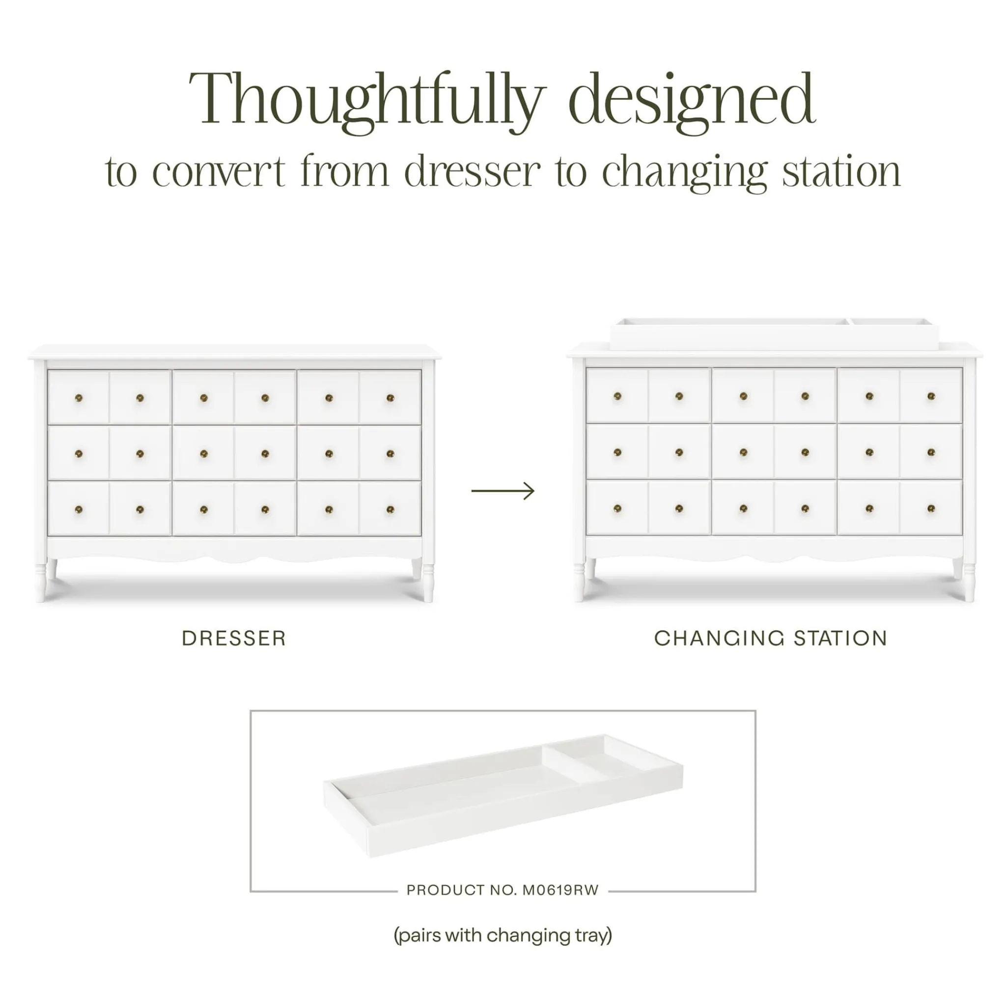 Namesake Liberty 9 Drawers Dresser - Warm White