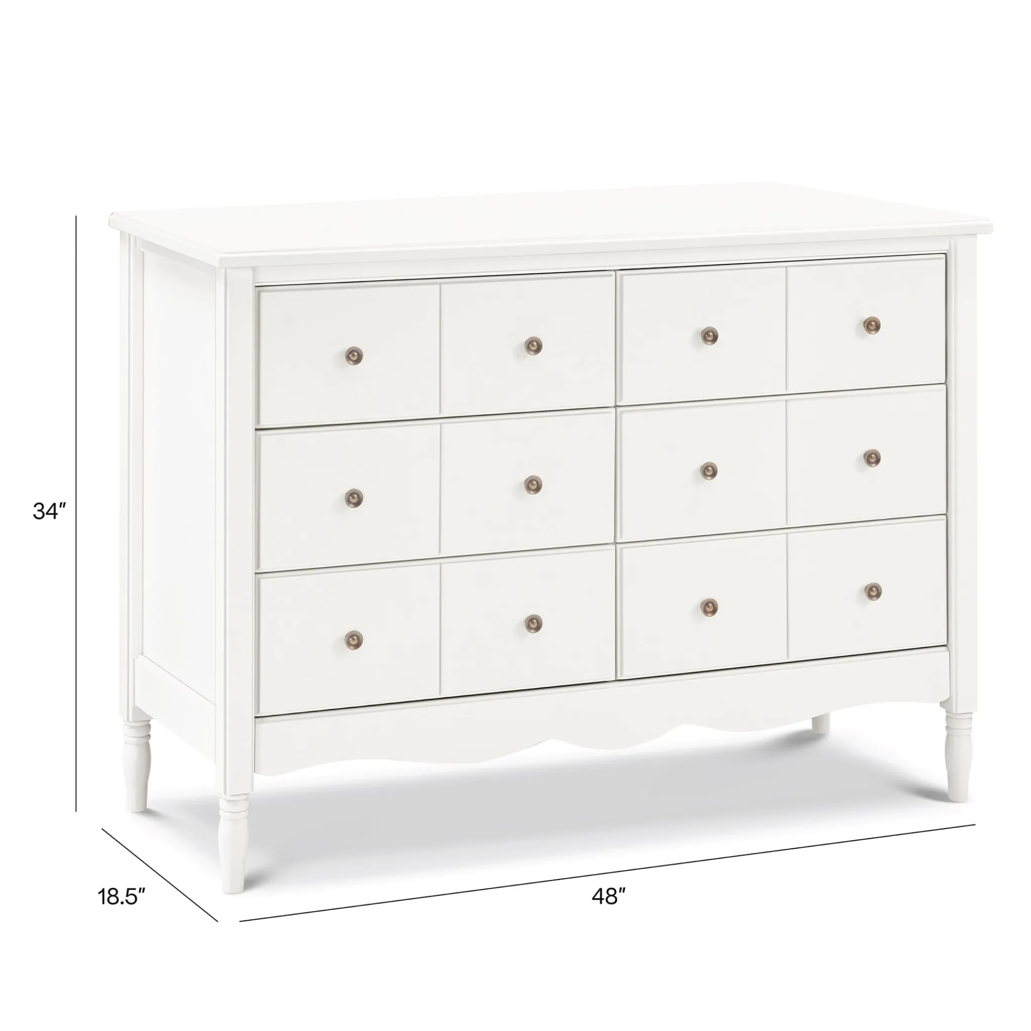 Namesake Liberty 6-Drawer Assembled Dresser - Warm White