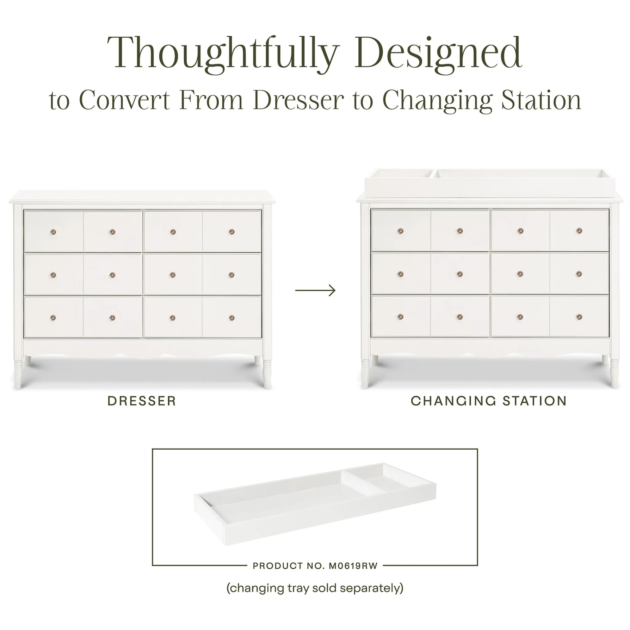 Namesake Liberty 6-Drawer Assembled Dresser - Warm White