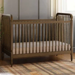 Namesake Liberty 3-in-1 Convertible Spindle Crib With Conversion Kit - Natural Walnut