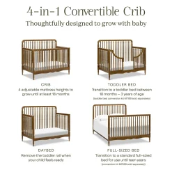 Namesake Liberty 4-in-1 Convertible Spindle Crib - Natural Hazelnut