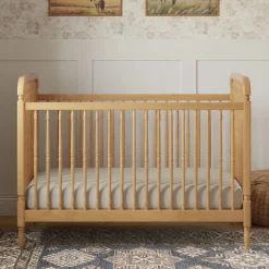 Namesake Liberty 3-in-1 Convertible Spindle Crib With Conversion Kit - Honey