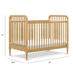 Namesake Liberty 3-in-1 Convertible Spindle Crib With Conversion Kit - Honey