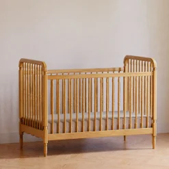 Namesake Liberty 3-in-1 Convertible Spindle Crib With Conversion Kit - Honey