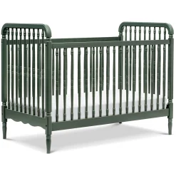 Namesake Liberty 3-in-1 Convertible Spindle Crib With Conversion Kit - Forest Green