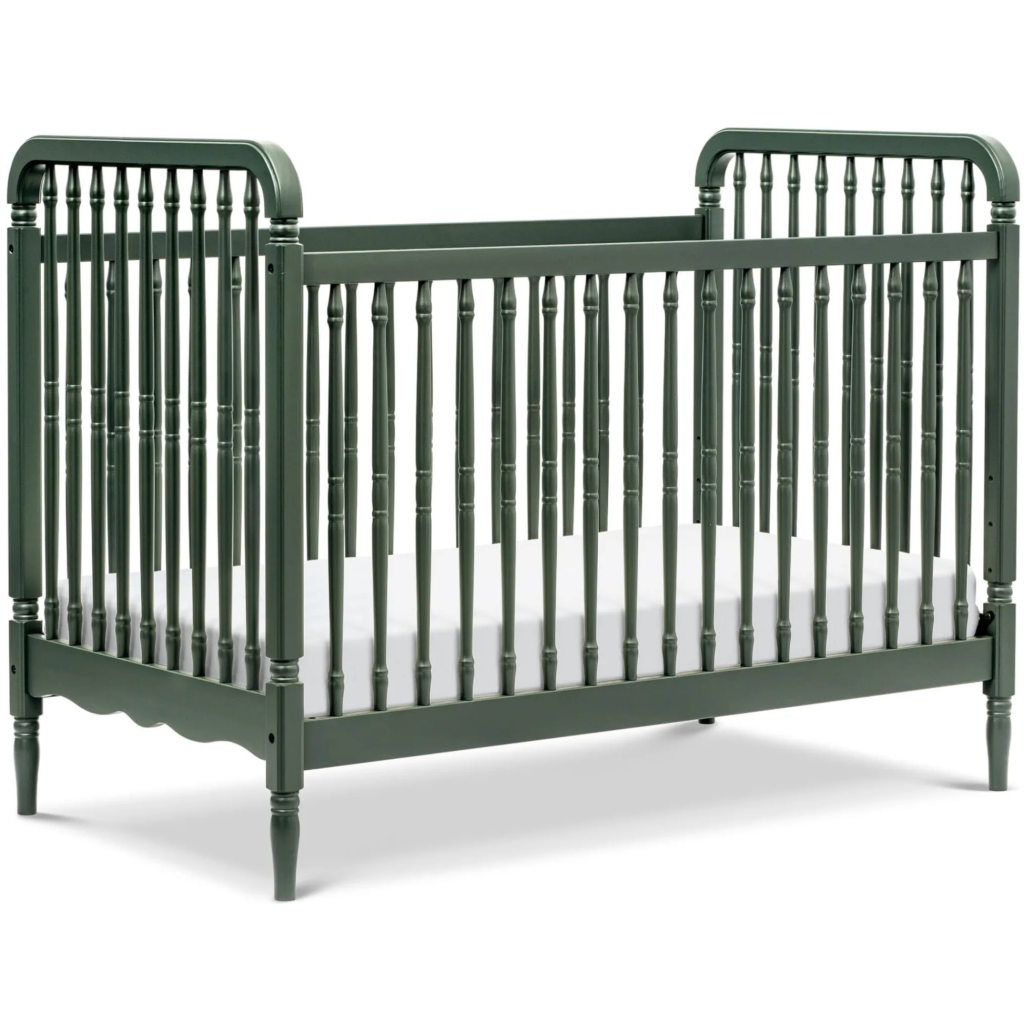 Namesake Liberty 3-in-1 Convertible Spindle Crib With Conversion Kit - Forest Green