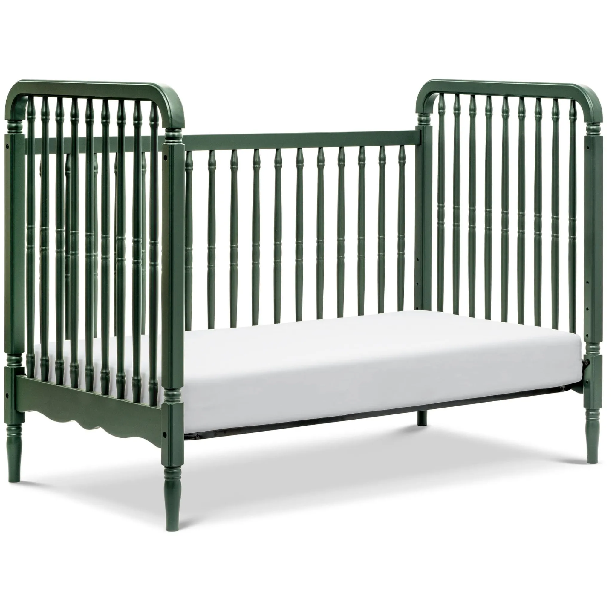 Namesake Liberty 3-in-1 Convertible Spindle Crib With Conversion Kit - Forest Green