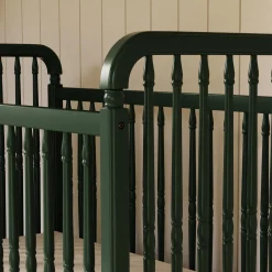 Namesake Liberty 3-in-1 Convertible Spindle Crib With Conversion Kit - Forest Green