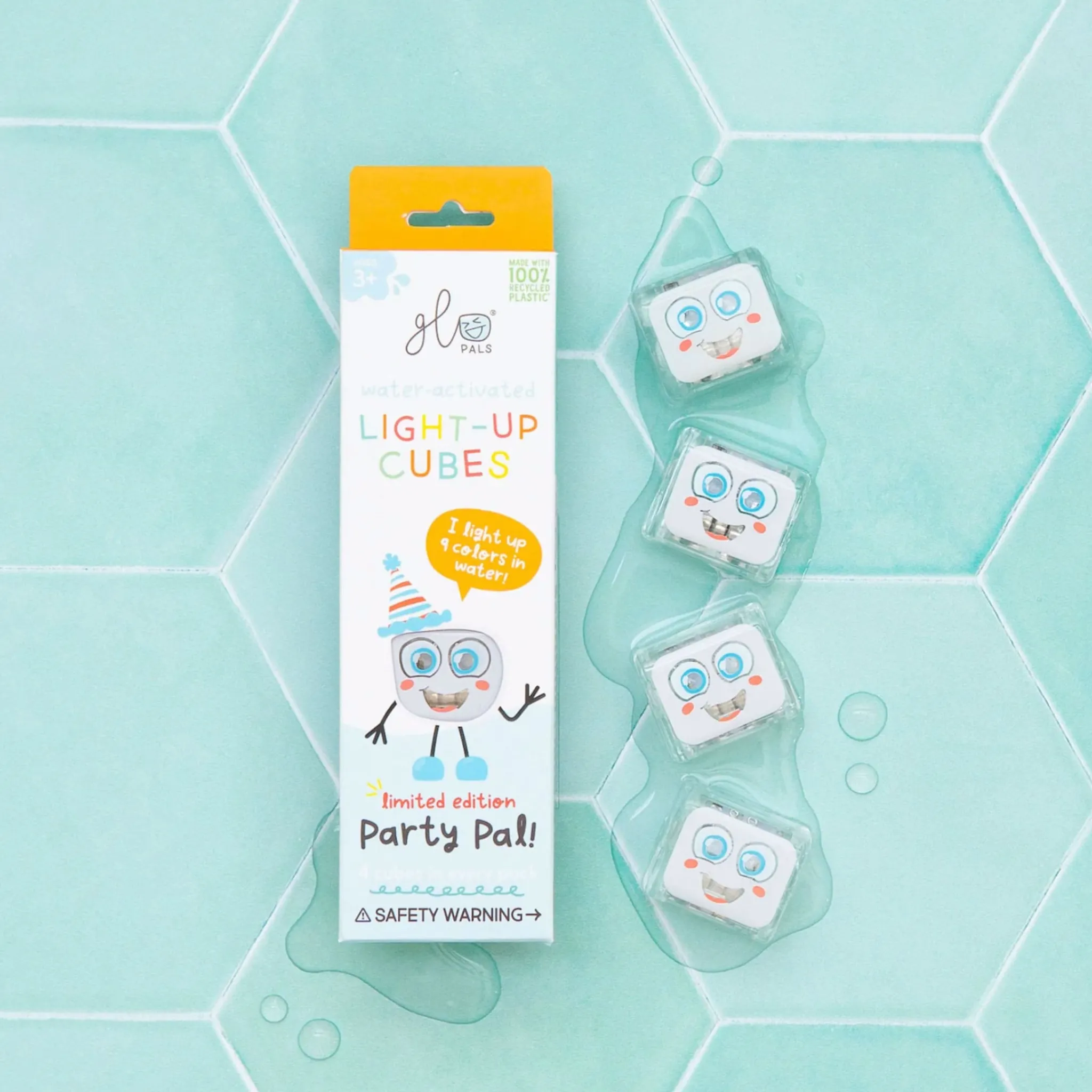 Glo Pals Bath Toys|Bath Accessories>Light-Up Cubes for Bath - Party Pal
