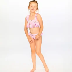 Kids Deux par Deux Swimsuits>Flowers Bikini 2-6