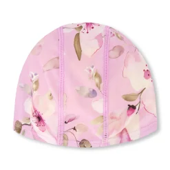 Kids Deux par Deux Lilac Flowers Swim Cap 3-14