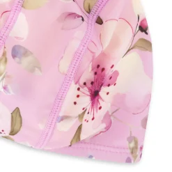 Kids Deux par Deux Lilac Flowers Swim Cap 3-14