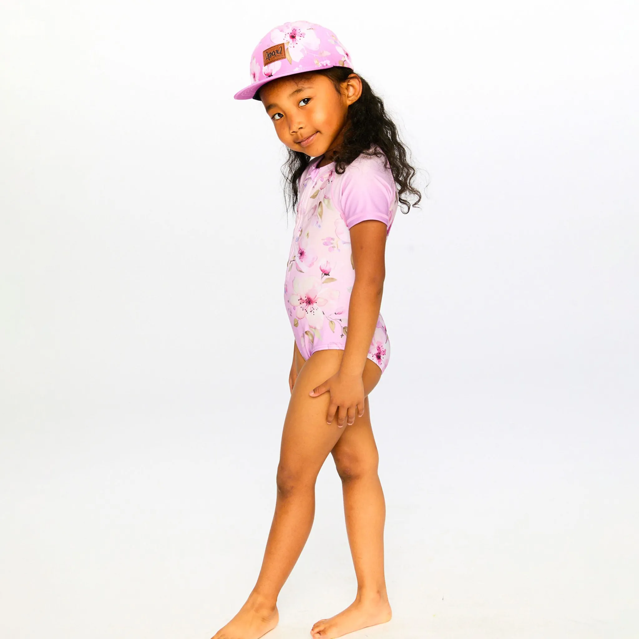 Kids Deux par Deux Swimsuits>Flowers Swimsuit 7-12
