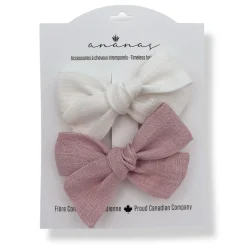 BOY Ananas co Linen Bow Clips (2)