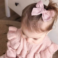 BOY Ananas co Linen Bow Clips (2)