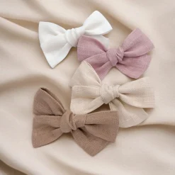 BOY Ananas co Linen Bow Clips (2)
