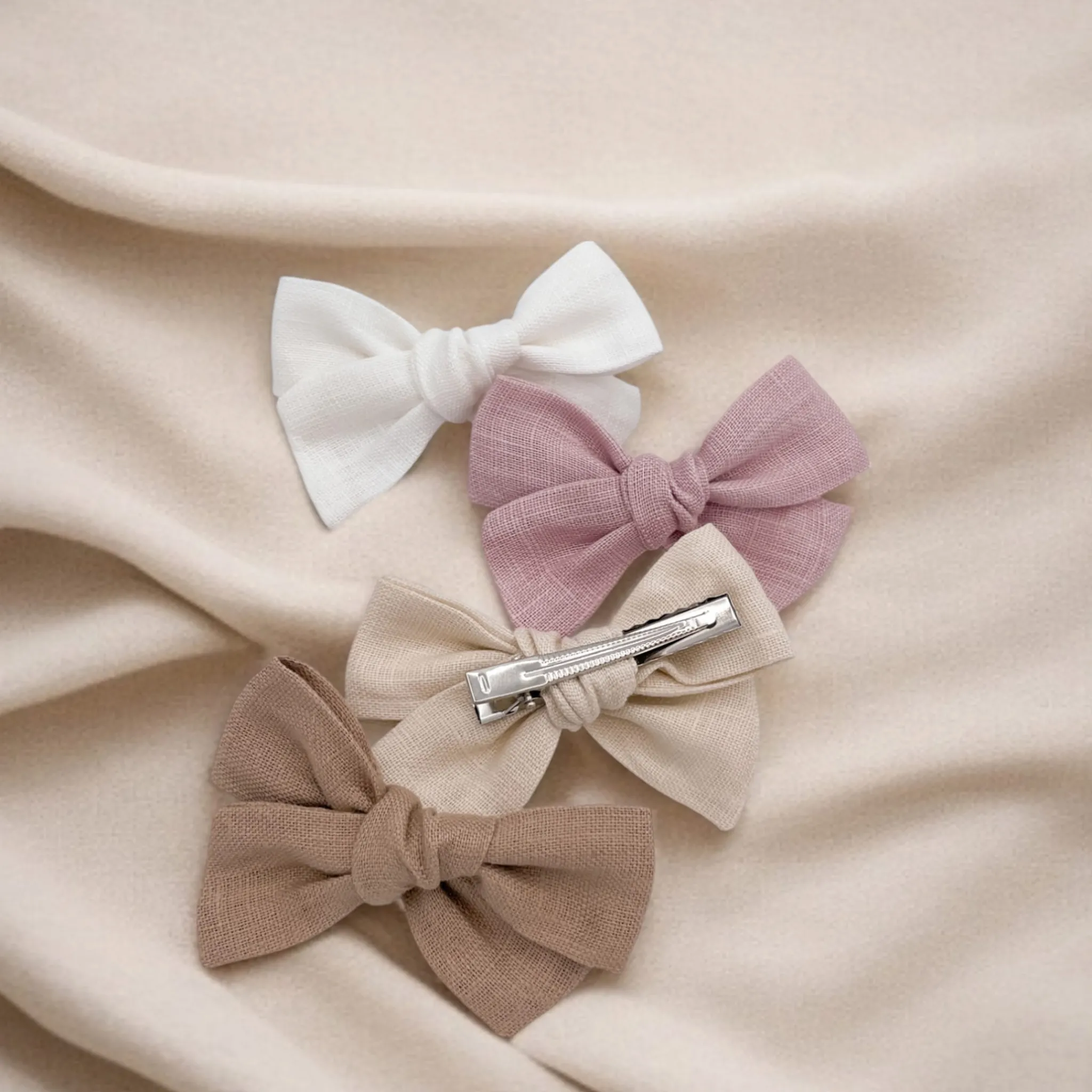 BOY Ananas co Fashion Accessories|Fashion Accessories>Linen Bow Clips (2)