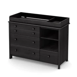South Shore Little Smileys Changing Table with Station - Gray Oak