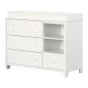 South Shore Changing Tables>Little Smileys Changing Table with Station - Pure White