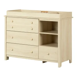 South Shore Little Smileys Changing Table with Removable Station - Bleached Oak