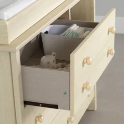 South Shore Little Smileys Changing Table with Removable Station - Bleached Oak