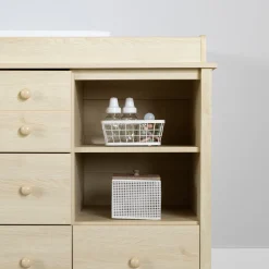 South Shore Little Smileys Changing Table with Removable Station - Bleached Oak