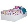 South Shore Logik Twin bed with 3 Drawers - White