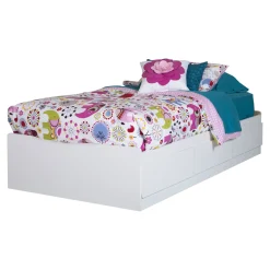 South Shore Logik Twin bed with 3 Drawers - White