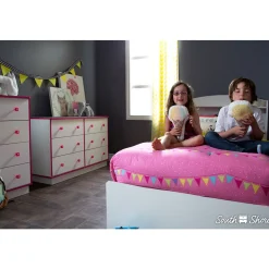 South Shore Logik Twin bed with 3 Drawers - White