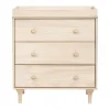 Babyletto Lolly 3-Drawer Changer Dresser with Removable Changing Tray - Washed Natural