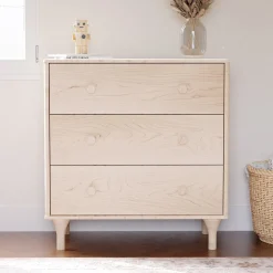 Babyletto Lolly 3-Drawer Changer Dresser with Removable Changing Tray - Washed Natural