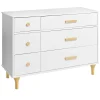 Babyletto Lolly 6-Drawer Double Dresser - White / Natural