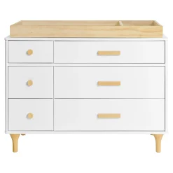 Babyletto Lolly 6-Drawer Double Dresser - White / Natural