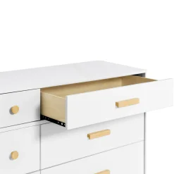 Babyletto Lolly 6-Drawer Double Dresser - White / Natural