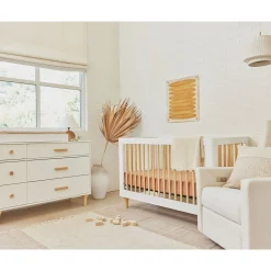 Babyletto Lolly 6-Drawer Double Dresser - White / Natural