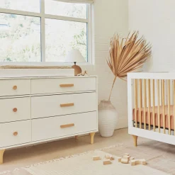 Babyletto Lolly 6-Drawer Double Dresser - White / Natural