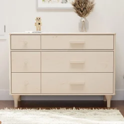 Babyletto Storage Furniture>Lolly 6-Drawer Double Dresser - Washed Natural