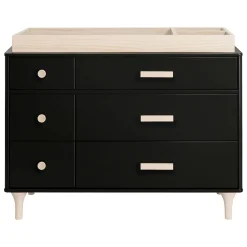 Babyletto Lolly 6-Drawer Double Dresser - Black / Washed Natural