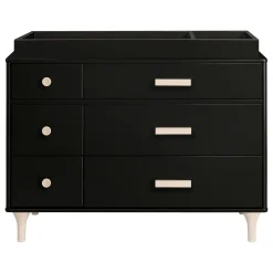 Babyletto Lolly 6-Drawer Double Dresser - Black / Washed Natural