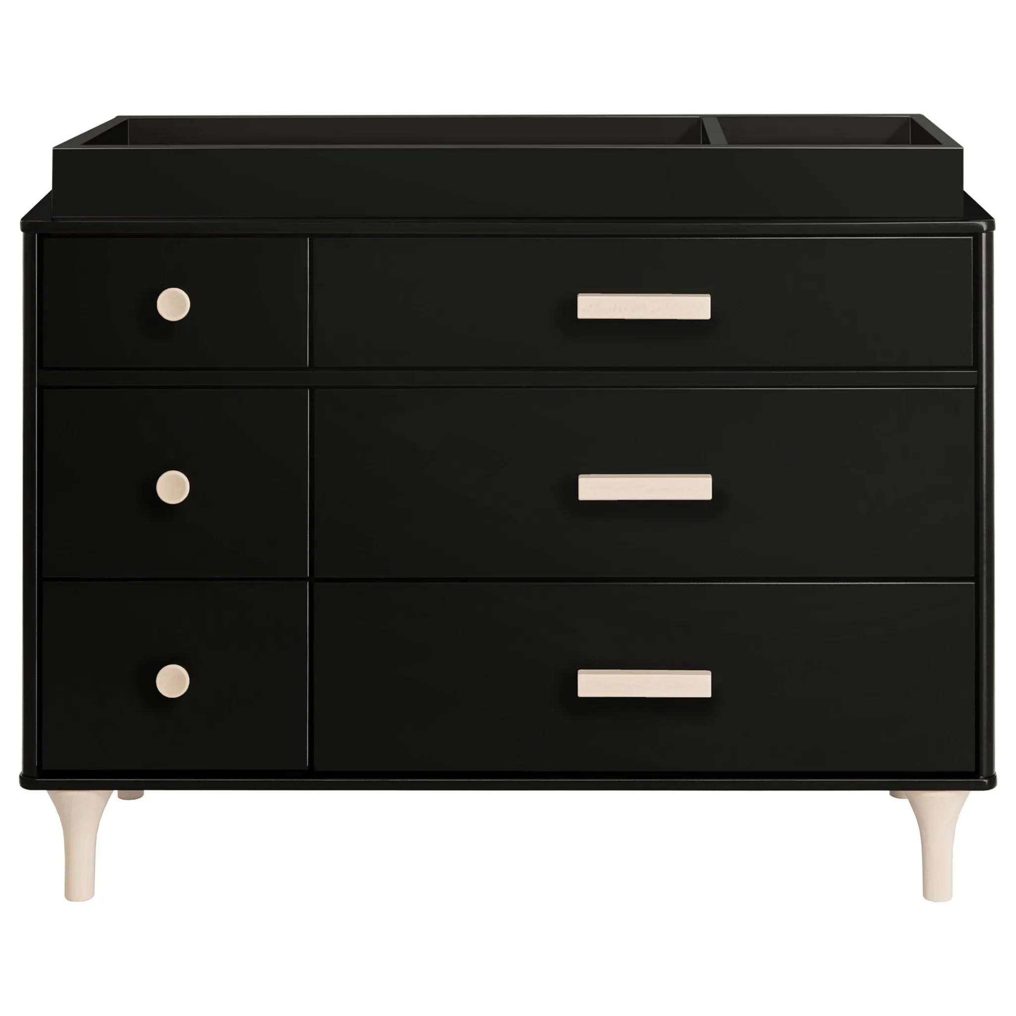 Babyletto Lolly 6-Drawer Double Dresser - Black / Washed Natural