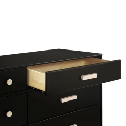 Babyletto Lolly 6-Drawer Double Dresser - Black / Washed Natural