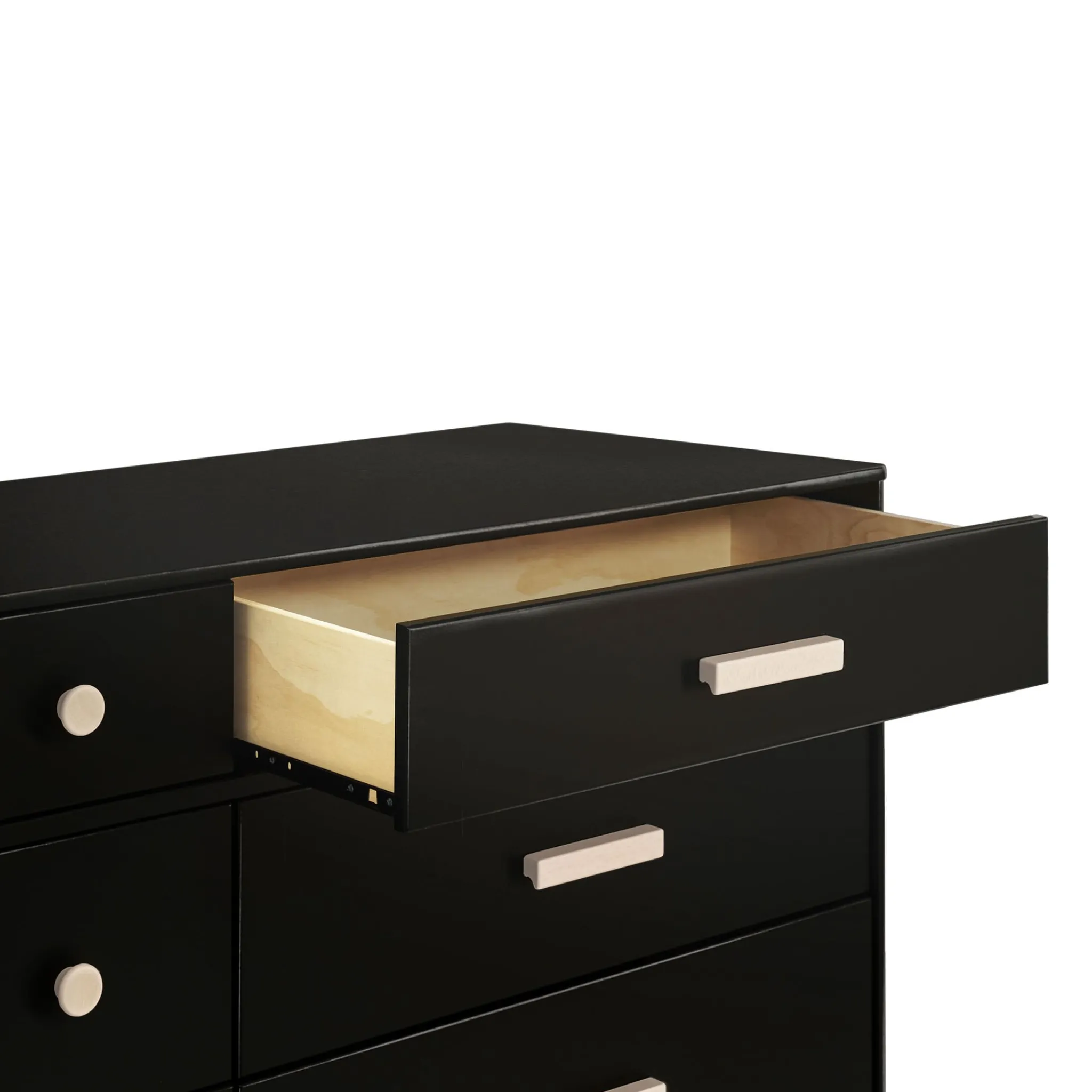 Babyletto Lolly 6-Drawer Double Dresser - Black / Washed Natural