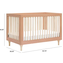 Babyletto Lolly 3-in-1 Convertible Crib with Toddler Bed Conversion - Canyon / Washed Natural